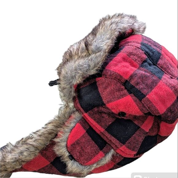 SA Company Red & Black Buffalo Plaid Trapper Hat main image 9